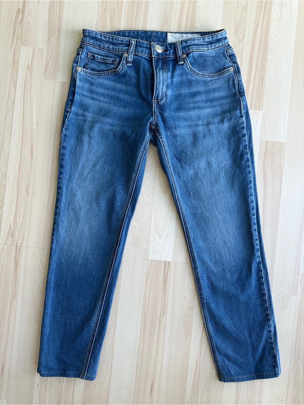 rag & bone DRE Low Rise Jeans Size 25 Slim Fit Blue Denim